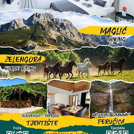 Domacinstvo Paprica Tjentiste بيت للعطل *